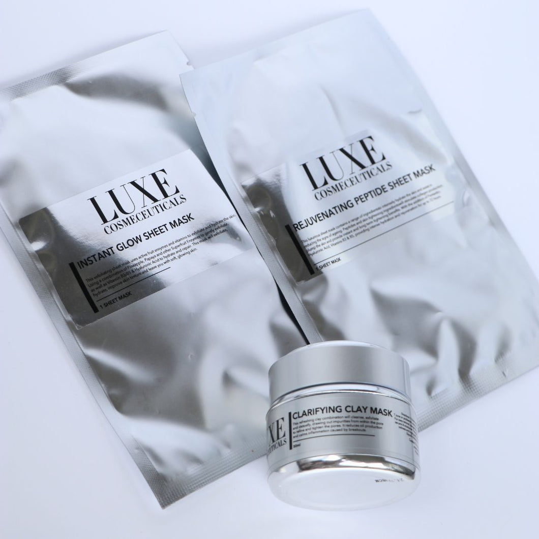 Multi-purpose mask trio for radiant skin in Brisbane